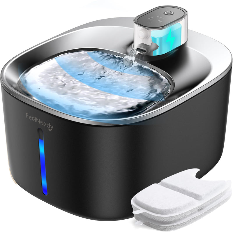 Wireless Cat Water Fountain - 4L Battery Operated Pet Water Dispenser