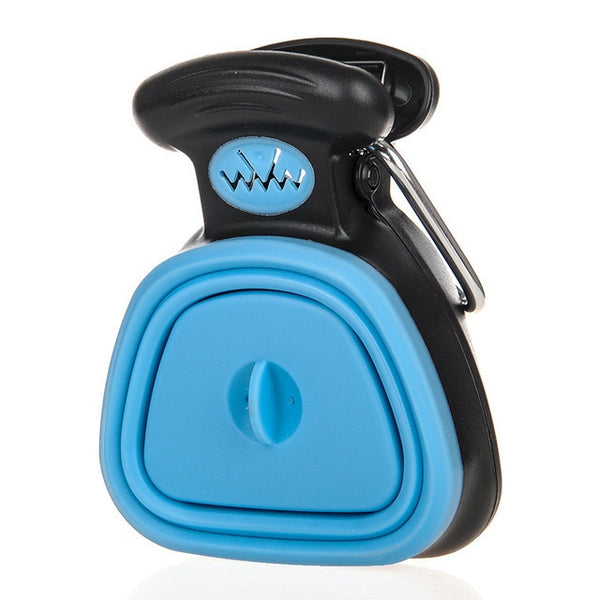 Portable Dog Pooper Scooper with Waste Bag Dispenser – Foldable Travel Pet Waste Picker