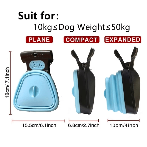 Collapsible portable dog pooper scooper dimensions and size guide for pets
